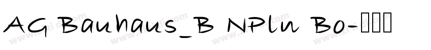 AG Bauhaus_B NPln Bo字体转换